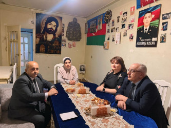 Şirvan şəhərində “Anım Günü” ərəfəsində şəhid ailələri və müharibə əlilləri ziyarət olunur