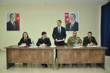 Şirvanda hərbi xidmətə çağırış, azadetmə və möhlət verilmə şərtlərinə dair maarifləndirici tədbir keçirilib.