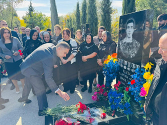Şirvanda Vətən müharibəsi şəhidi Elvin Şıxəliyevin xatirəsi anılıb.