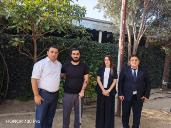 Şirvan şəhərində Anım Günü ərəfəsində şəhid ailələri və müharibə əlilləri ziyarət olunur.
