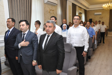Yeni Azərbaycan Partiyası Şirvan şəhər təşkilatının təsis olunmasının 33 illiyinə həsr olunmuş tədbir keçirilib.