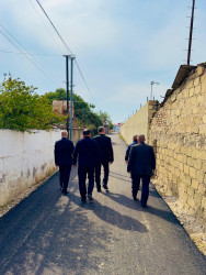 Şirvanda küçələrin asfaltlanması işləri davam etdirilir.