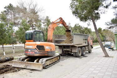 Şirvan şəhərində su və kanalizasiya şəbəkələri yenidən qurulur.