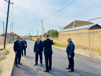 Şirvanda küçələrin asfaltlanması işləri davam etdirilir.