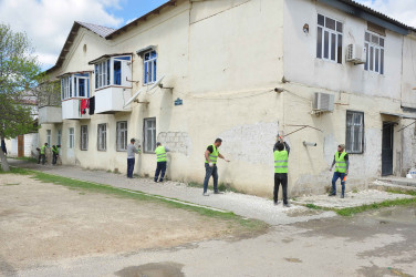 Şirvanda “Şəhərsalma və Memarlıq İli” çərçivəsində görülən abadlıq işləri davam etdirilir.