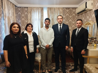 Şirvan şəhərində “Anım Günü” ərəfəsində şəhid ailələri və müharibə əlilləri ziyarət olunur