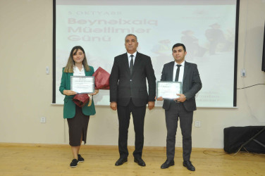 5 oktyabr – Beynəlxalq Müəllimlər Günü Şirvan şəhərində qeyd edilib.