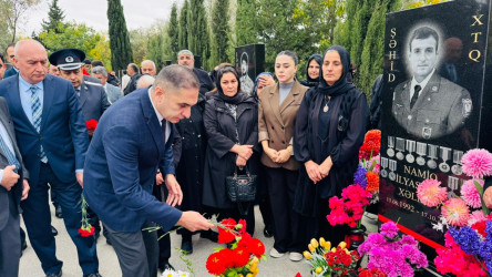 Şirvanda Vətən müharibəsi şəhidi Namiq Xəlilovun xatirəsi anılıb.
