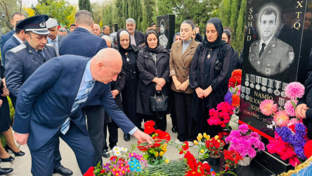 Şirvanda Vətən müharibəsi şəhidi Namiq Xəlilovun xatirəsi anılıb.