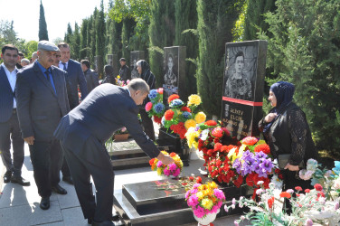 Şirvanda şəhid Nicat Hüseynovun xatirəsi anılıb.
