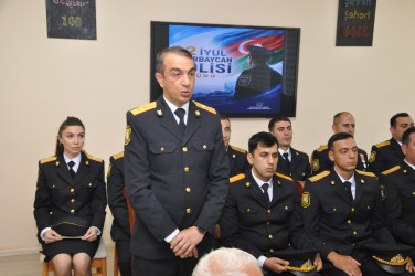 Şirvanda 2 iyul – Azərbaycan polisi gününə həsr olunmuş tədbir keçirilib.
