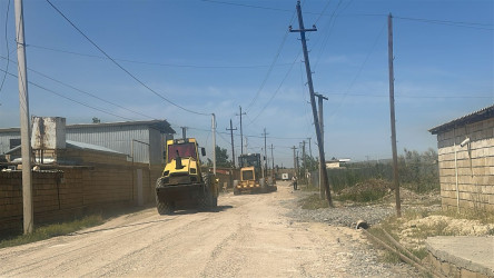 Şirvanda küçələrin asfaltlanması işlərinə başlanılıb.