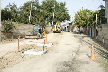 Şirvan şəhərində su və kanalizasiya sahəsində genişmiqyaslı işlər davam etdirilir.