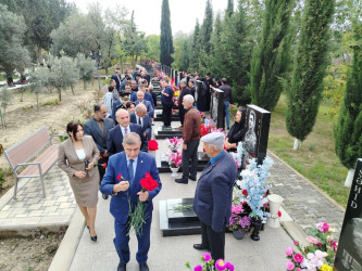 Şirvanda şəhid Elvin Şıxəliyevin xatirəsi anılıb.