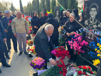 Şirvanda Vətən müharibəsi şəhidi Elnur Qarayevin xatirəsi anılıb.