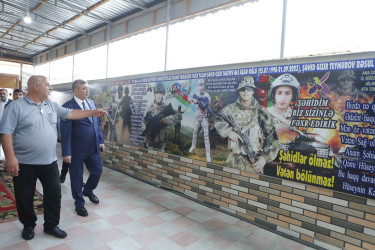 Şirvanda lokal xarakterli antiterror tədbirləri zamanı şəhid olmuş hərbi qulluqçuların ailələri ziyarət olunub.