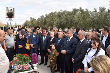 Şirvan şəhərində Vətən müharibəsinin iki şəhidinin anım, iki şəhidinin doğum günü qeyd olunub.