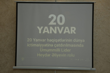 Şirvanda “20 Yanvar həqiqətlərinin dünya ictimaiyyətinə çatdırılmasında Ümummilli lider Heydər  Əliyevin rolu” mövzusunda dəyirmi masa keçirilib.