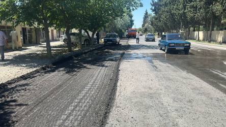Şirvanda küçələrin asfaltlanması işlərinə başlanılıb.