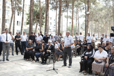 Şirvan Şəhər İcra Hakimiyyətinin başçısı İlqar Abbasov sakinlərlə növbəti səyyar görüş keçirib 02.09.2023