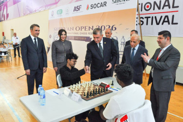 “Shirvan Open 2026” beynəlxalq şahmat festivalına start verilib.