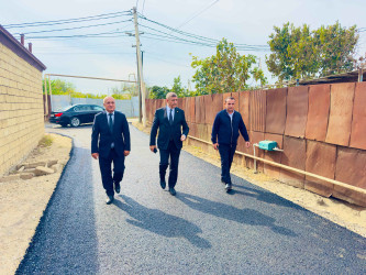 Şirvanda küçələrin asfaltlanması işləri davam etdirilir.