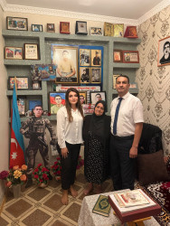 Şirvan şəhərində Anım Günü ərəfəsində şəhid ailələri və müharibə əlilləri ziyarət olunur.