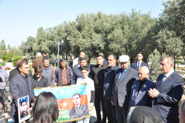 Şirvanda şəhid Nicat Hüseynovun xatirəsi anılıb.
