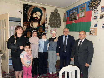 Şirvan şəhərində “Anım Günü” ərəfəsində şəhid ailələri və müharibə əlilləri ziyarət olunur