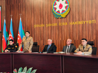 Şirvan şəhərində “Mülki müdafiə sahəsində 2025-ci ilin yekunu, 2026-cı ildə qarşıda duran vəzifələr” mövzusunda müşavirə keçirilib.