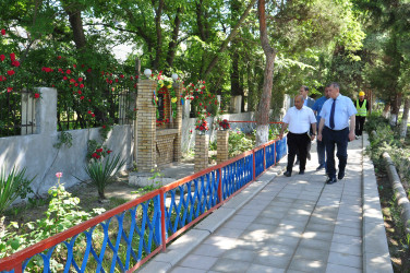 Şirvanda “Şəhərsalma və Memarlıq İli” çərçivəsində görülən abadlıq işləri davam etdirilir.