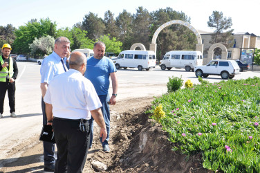 Şirvanda “Şəhərsalma və Memarlıq İli” çərçivəsində görülən abadlıq işləri davam etdirilir.