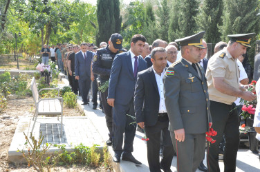 Şəhid polkovnik-leytenant Rəşad Hüseynovun xatirəsi anılıb.
