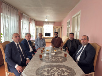 Şirvan şəhərində “Anım Günü” ərəfəsində şəhid ailələri və müharibə əlilləri ziyarət olunur