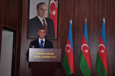 Şirvanda Ümummilli lider, Ulu Öndər Heydər Əliyevin anadan olmasının 103 illiyinə həsr olunmuş tədbir keçirilib.