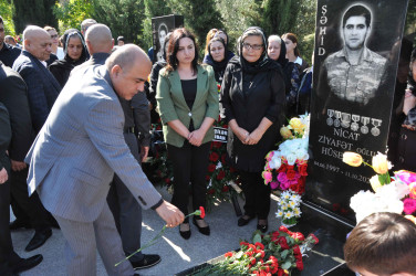 Şirvanda şəhid Nicat Hüseynovun xatirəsi anılıb.
