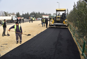 Şirvanda küçələrin asfaltlanması işləri mərhələli şəkildə davam etdrilir.