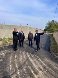 Şirvanda küçələrin asfaltlanması işləri davam etdirilir.