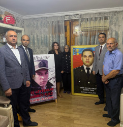 Şirvan şəhərində “Anım Günü” ərəfəsində şəhid ailələri və müharibə əlilləri ziyarət olunur