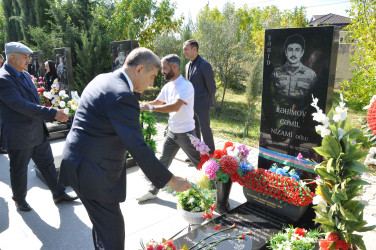 Şirvanda şəhid Nicat Hüseynovun xatirəsi anılıb.