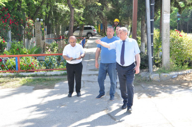 Şirvanda “Şəhərsalma və Memarlıq İli” çərçivəsində görülən abadlıq işləri davam etdirilir.