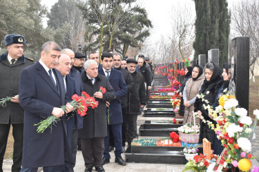 Şirvan şəhərində baş leytenant Fuad Bağırovun xatirəsi yad edilib.