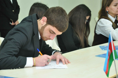 Şirvanda gənclər üçün Azərbaycan Konstitusiyası və Ümummilli Lider Heydər Əliyevin irsi mövzusunda maarifləndirici seminar keçirilib.