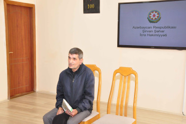 Şirvan Səhər İcra Hakimiyyətinin başçısı İlqar Abbasov vətəndaş qəbulu keçirib.
