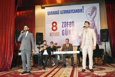 Vətən müharibəsində qazandığımız Şanlı Zəfərin 2-ci ildönümü münasibətilə Şirvan şəhərində bayram konserti təşkil olunub.