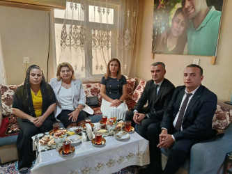 Şirvan şəhərində “Anım Günü” ərəfəsində şəhid ailələri və müharibə əlilləri ziyarət olunur