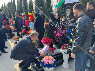 Şirvanda Vətən müharibəsi şəhidi Elnur Qarayevin xatirəsi anılıb.