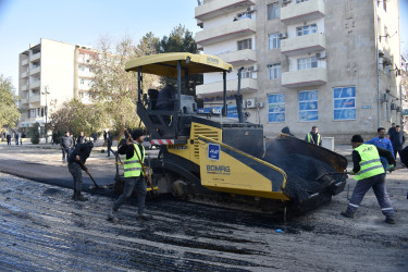 Şəhərin Heydər Əliyev, Amal Alişanlı, Ziya Bünyadov küçələrində asfaltlanma işləri başa çatdırılıb.