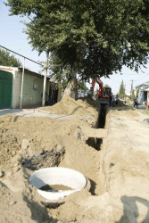 Şirvan şəhərində su və kanalizasiya sahəsində genişmiqyaslı işlər davam etdirilir.