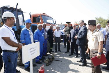 Şirvanda mülki müdafiə dəstələri ilə nümunəvi mülki müdafiə məşqi keçirilib.